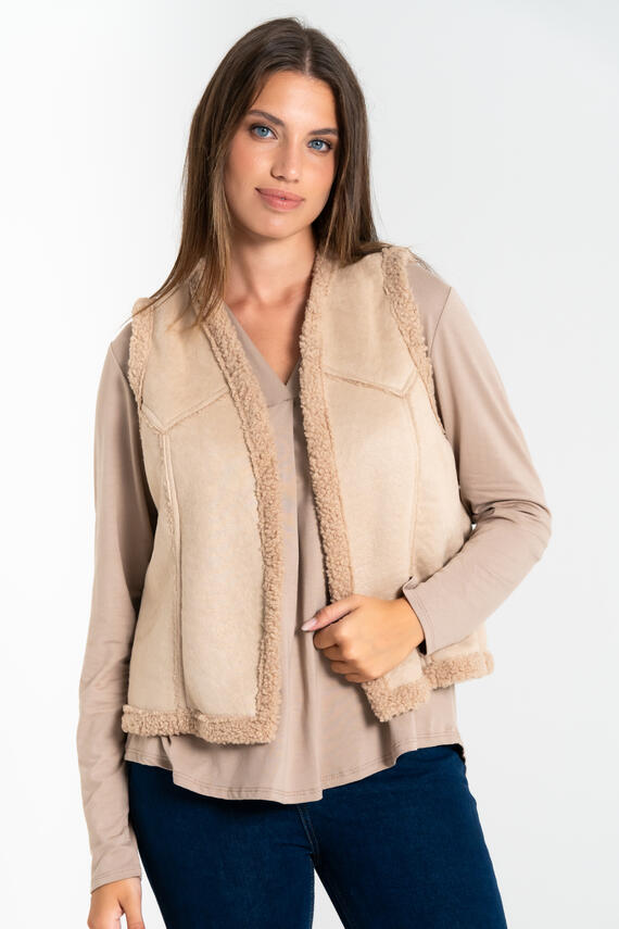 FIORENZA AMADORI WOMEN'S PLUSH SUEDE VEST 85552