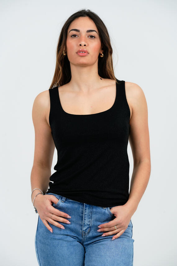 TOP DONNA SPALLA LARGA LUREX FIORENZA AMADORI T1459
 