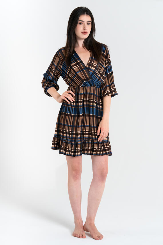 FIORENZA AMADORI 34753 SCHOTTISCHES KURZES KLEID FÜR DAMEN