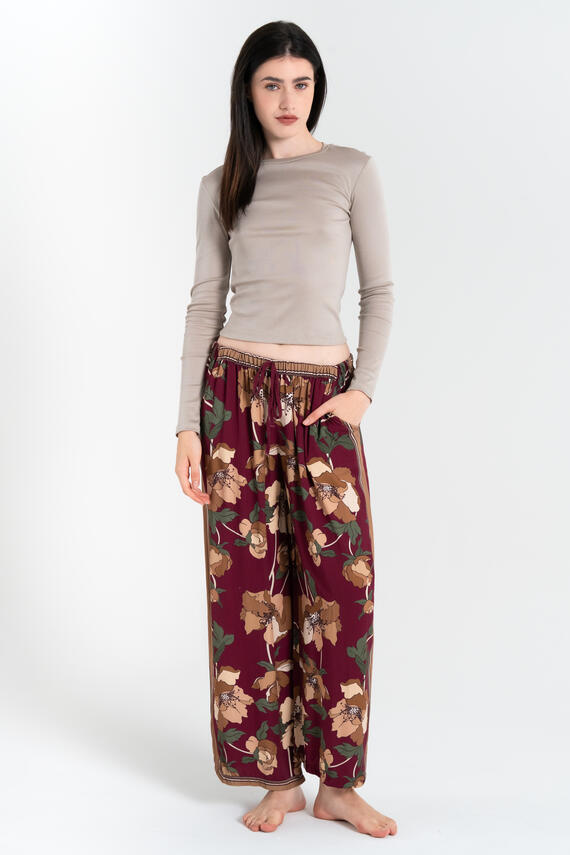 FIORENZA AMADORI 34587 LANGE DAMENHOSE MIT BLUMENMUSTER