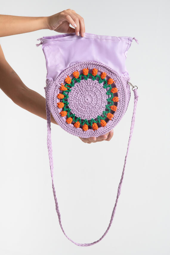 BORSA DONNA ROTONDA IN UNCINETTO FIORENZA AMADORI 11608-2311