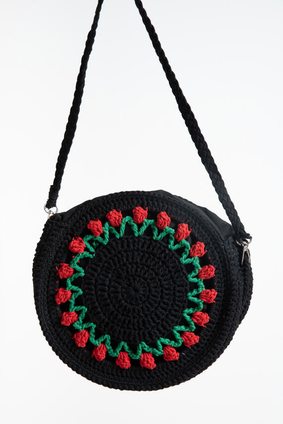 BORSA DONNA ROTONDA IN UNCINETTO FIORENZA AMADORI 11608-2311