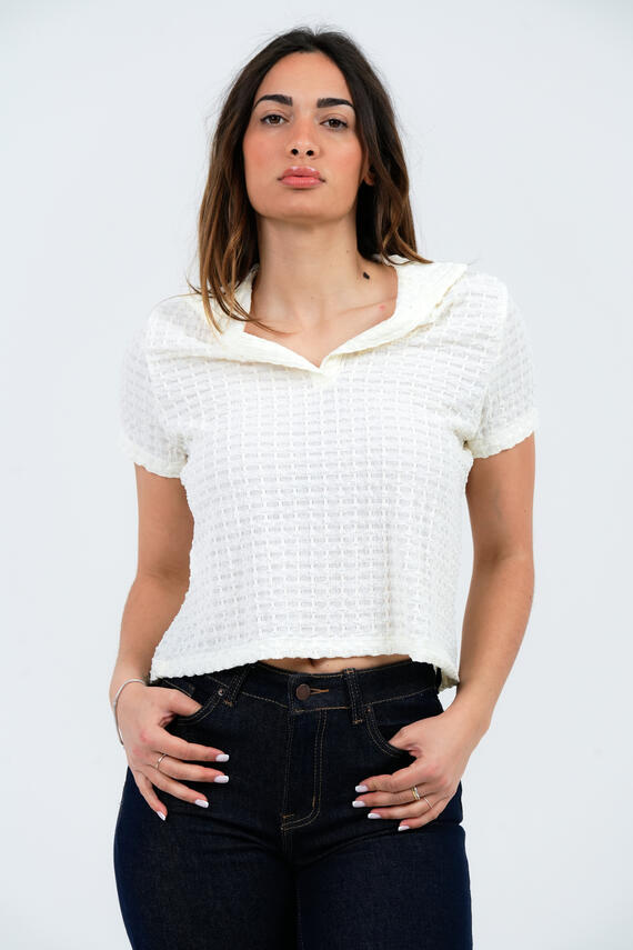 POLO CROP DONNA FIORENZA AMADORI MC186.708