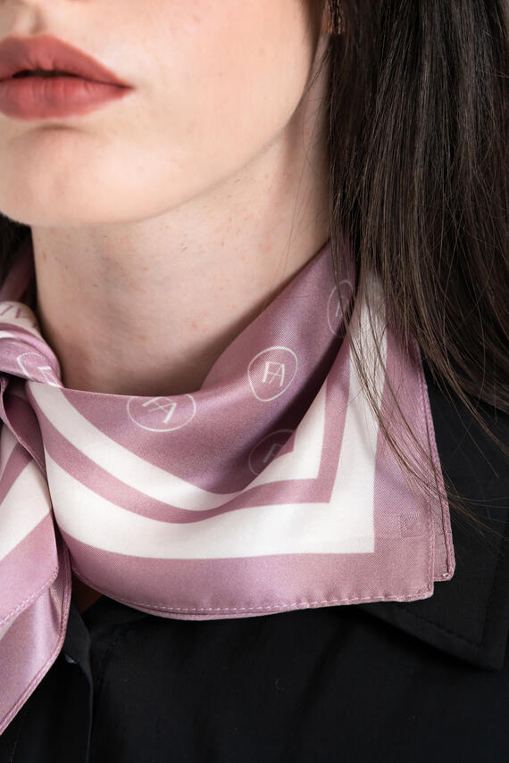 FOULARD DONNA IN SETA LOGO FIORENZA AMADORI 
 
