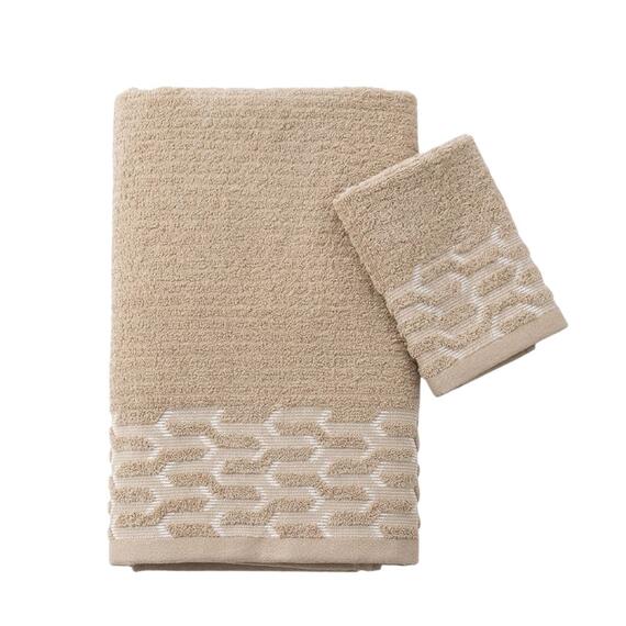 SET 1+1 ASCIUGAMANI BIANCALUNA JACQUARD