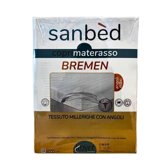 
COPRIMATERASSO 1 PIAZZA TESSUTO MILLERIGHE CON ANGOLI SANBED BREMEN