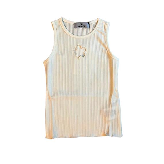 CANOTTA BAMBINA A COSTINE CON FIORE CENTRALE JACHIEM 42FB232
