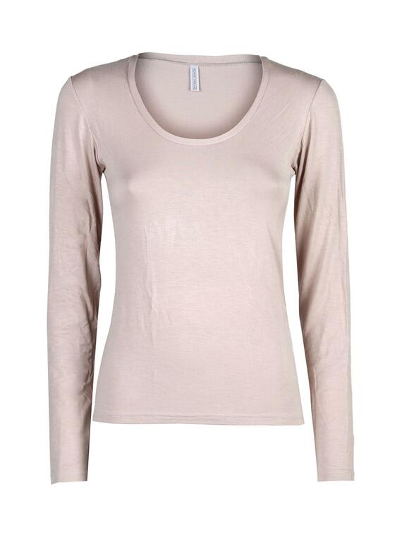 Maglia donna a manica lunga in bamboo Magic Dream Corallo