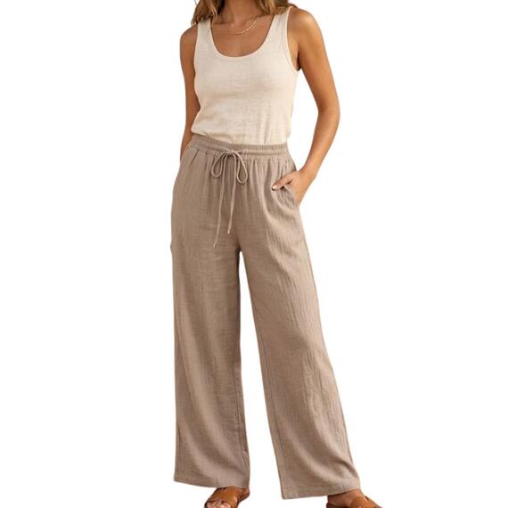 PANTALONE DONNA A PALAZZO IN VISCOSA FLORA FL5024