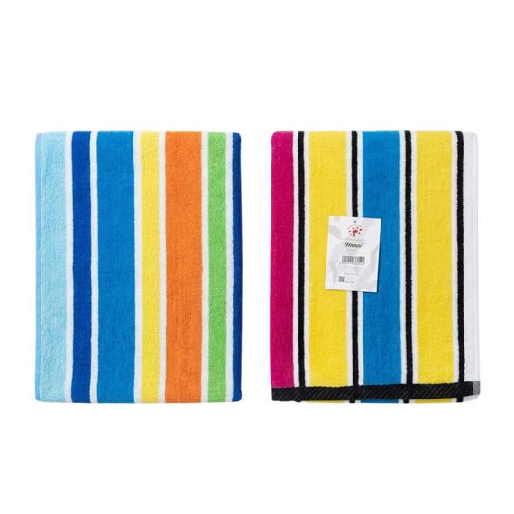 Пляжное полотенце Honoi в полоску из махровой ткани