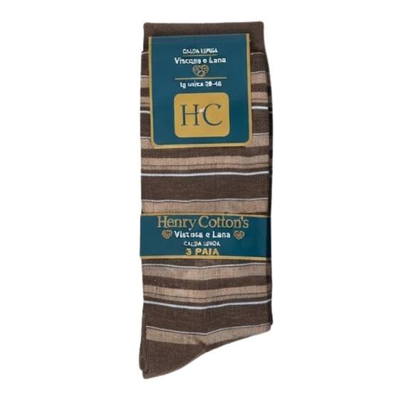 Calzino lungo uomo lana e viscosa Henry Cotton's HV113 (3 paia)
&nbsp;