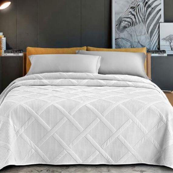 TRAPUNTINO MATRIMONIALE TINTA UNITA LOVELY HOME INTRECCI - 2 PIAZZE
&nbsp;