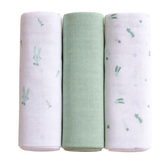 SET 3 PEZZI MUSSOLINE DI GARZA ELLEPI IX4051