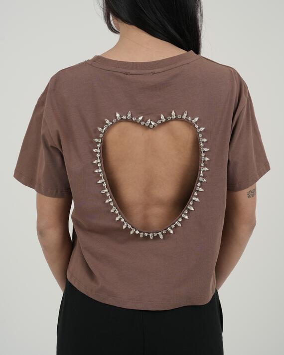 T-SHIRT DONNA CUORE MANICA CORTA FIORENZA AMADORI 8687
 