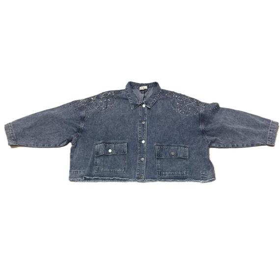 GIACCA DENIM DONNA BORCHIE FLORA CURVY ML0061
&nbsp;