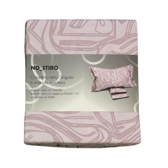 COMPLETO LETTO SINGOLO MICROFIBRA NOVIA NO STIRO - 1 PIAZZA