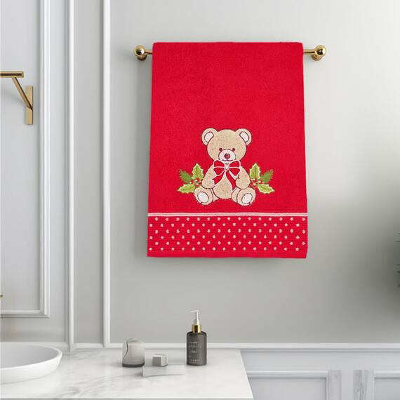 Set 1 asciugamano + 1 ospite realizzati in morbida spugna con ricamo natalizio.Colori: Assortito