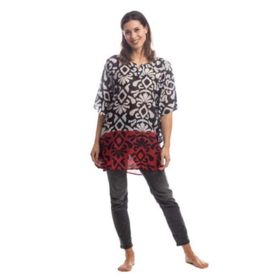 PONCHO DONNA CORTO ESTIVO IN COTONE MARILA