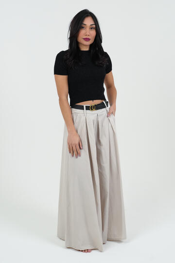 PANTALONE DONNA A PALAZZO CON CINTURA FIORENZA AMADORI 246011 
