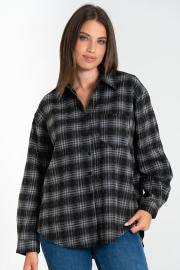 CAMICIA DONNA SCOZZESE COTONE CALDO FIORENZA AMADORI V635